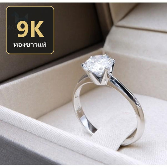 Women's ring – CZ in 9K white gold by Madduck Jewels