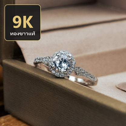 Women's ring – CZ in 9K white gold by Madduck Jewels