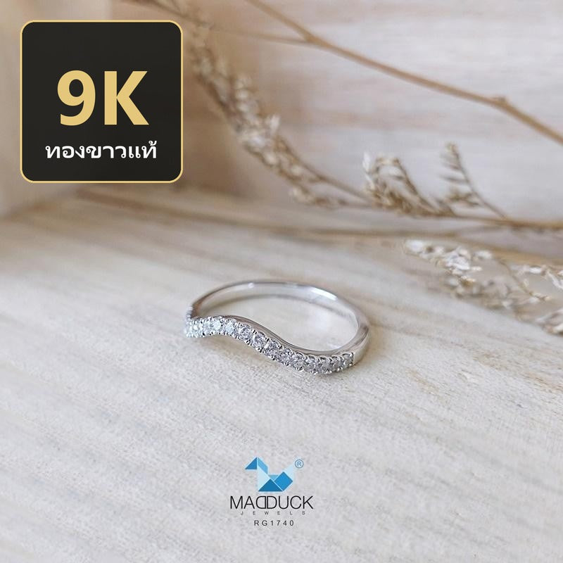 Women's ring – CZ in 9K white gold by Madduck Jewels
