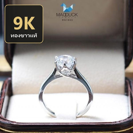 Women's ring – CZ in 9K white gold by Madduck Jewels