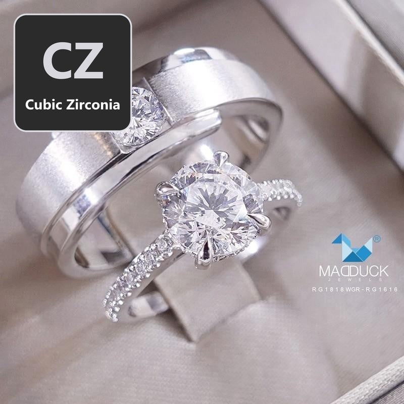 Couple ring set – CZ in 925 silver by Madduck Jewels