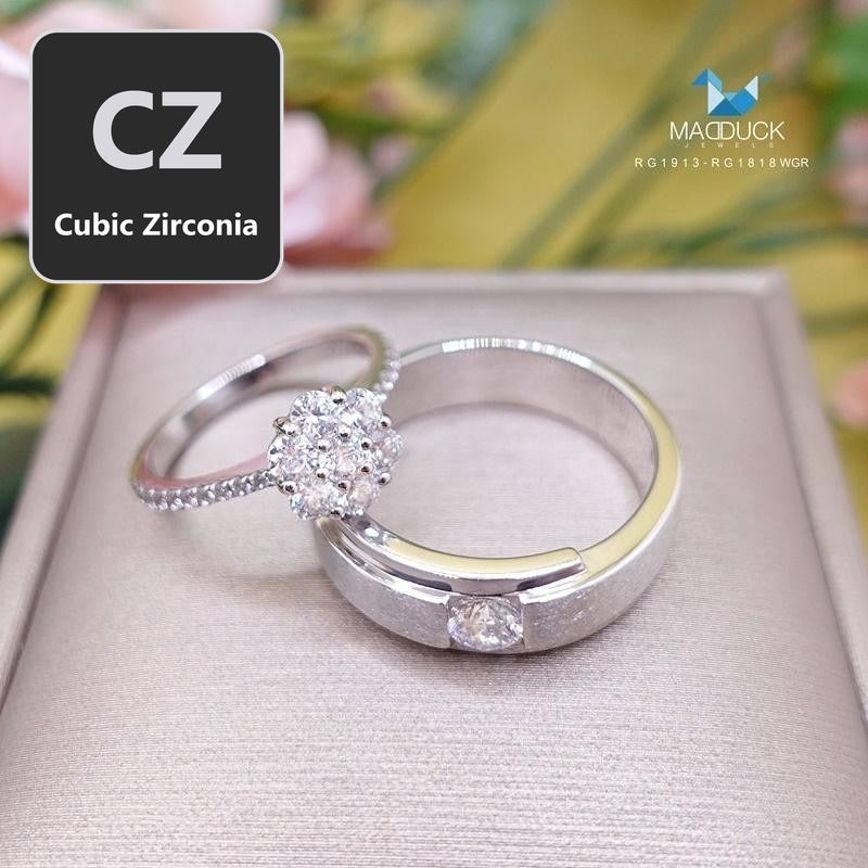 Couple ring set – CZ in 925 silver by Madduck Jewels