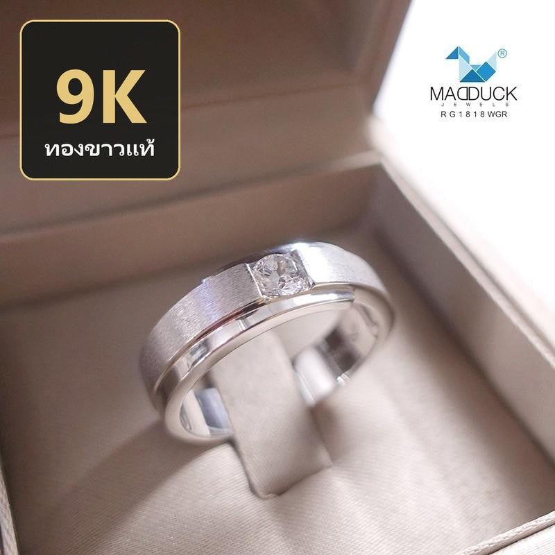 Men's ring – CZ in 9K white gold by Madduck Jewels