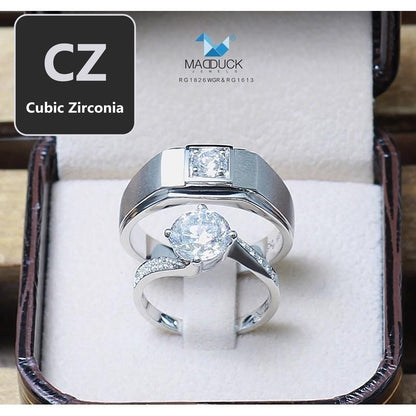 Couple ring set – CZ in 925 silver by Madduck Jewels