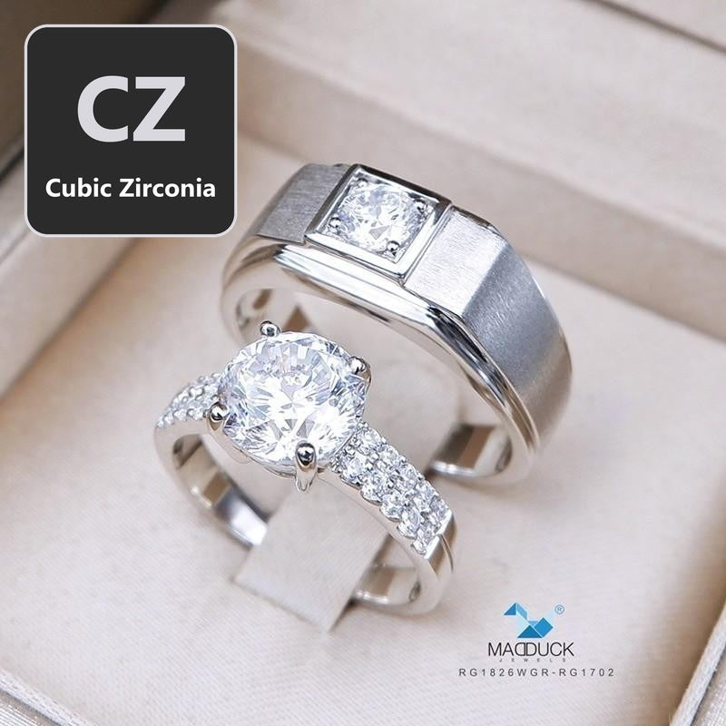 Couple ring set – CZ in 925 silver by Madduck Jewels