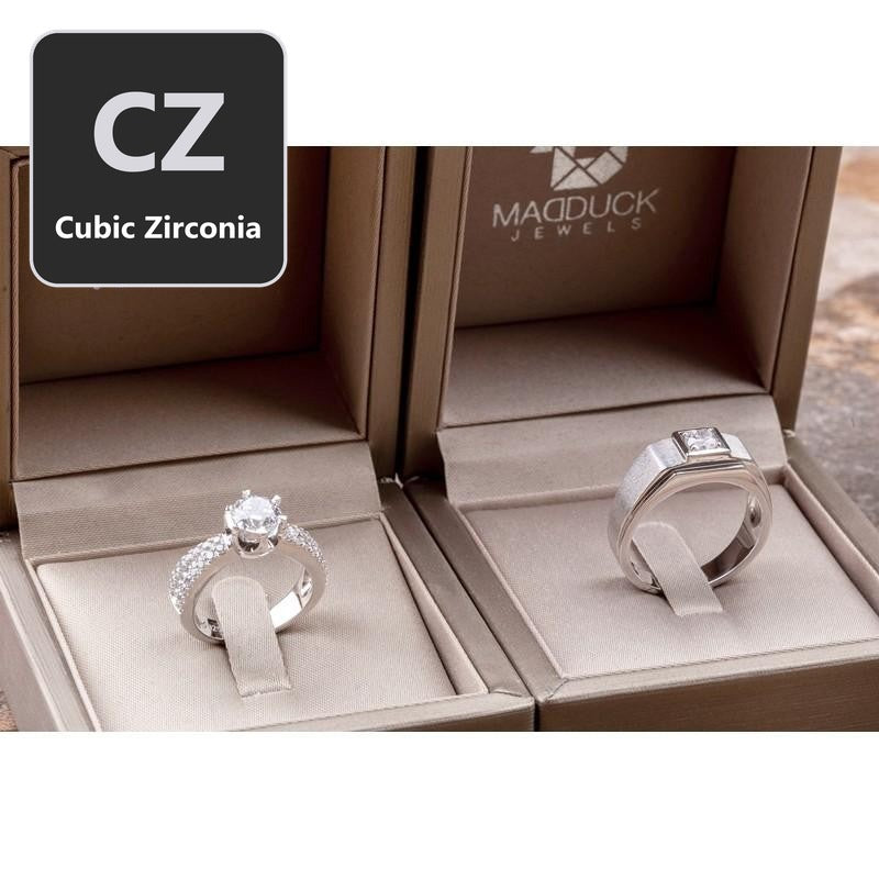 Couple ring set – CZ in 925 silver by Madduck Jewels