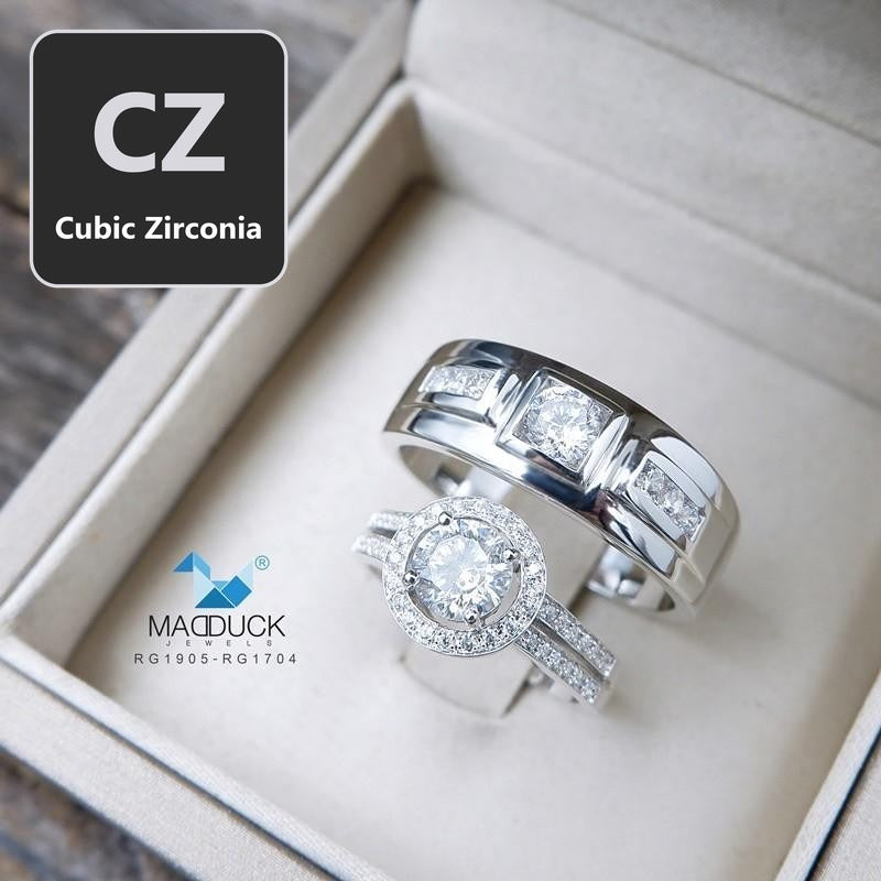 Couple ring set – CZ in 925 silver by Madduck Jewels