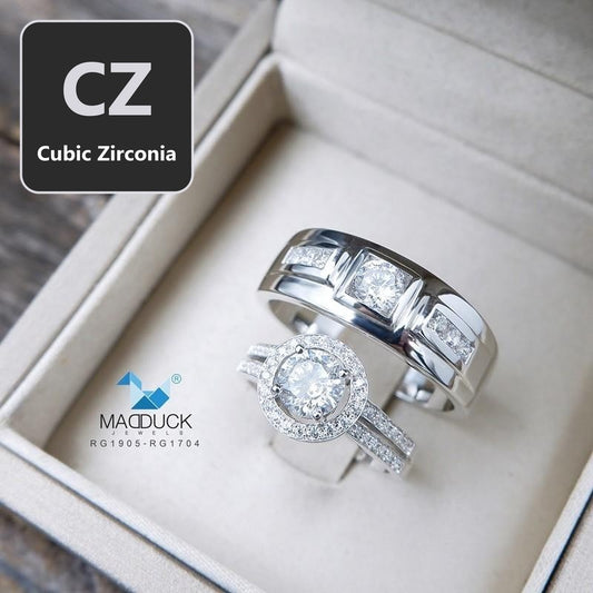 Couple ring set – CZ in 925 silver by Madduck Jewels