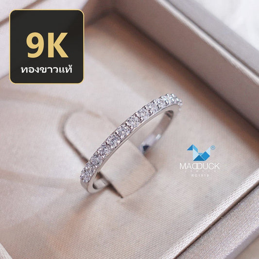 Women's ring – CZ in 9K white gold by Madduck Jewels