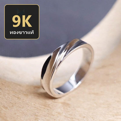 Unisex / male / female ring – CZ in 9K white gold by Madduck Jewels
