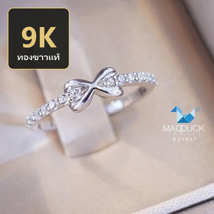 Women's ring – CZ in 9K white gold by Madduck Jewels