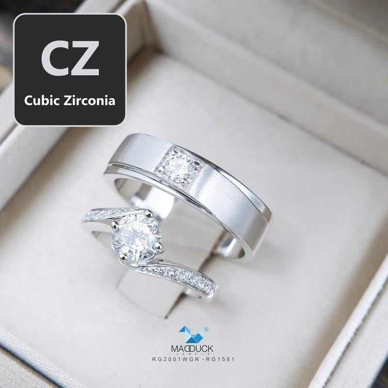 Couple ring set – CZ in 925 silver by Madduck Jewels