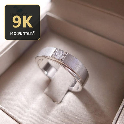 Men's ring – CZ in 9K white gold by Madduck Jewels