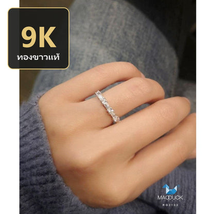 Women's ring – CZ in 9K white gold by Madduck Jewels