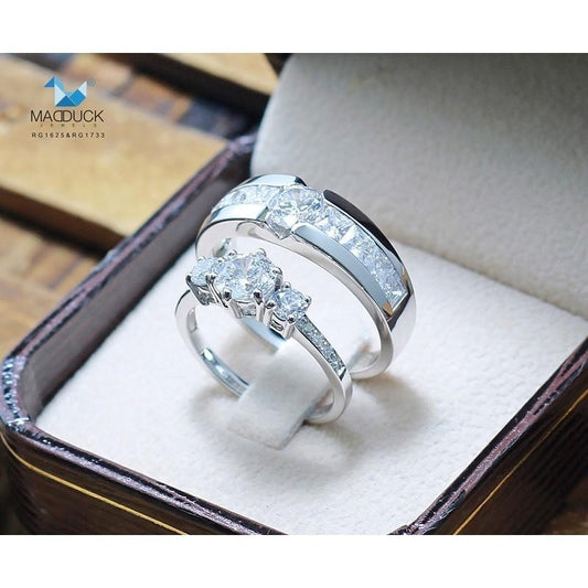 Couple ring set – CZ in 925 silver by Madduck Jewels