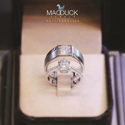 Couple ring set – CZ in 925 silver by Madduck Jewels