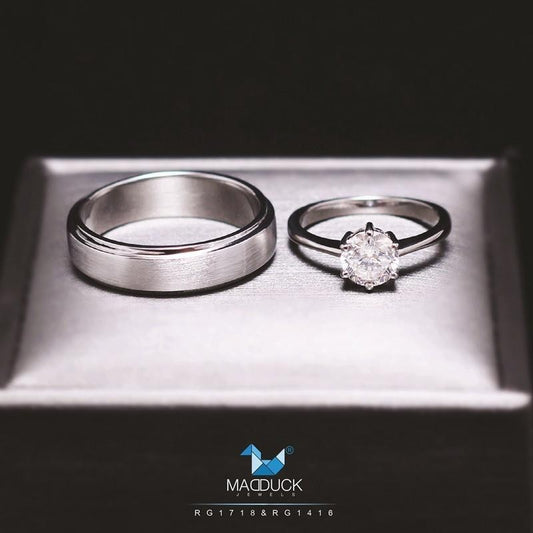 Couple ring set – CZ in 925 silver by Madduck Jewels