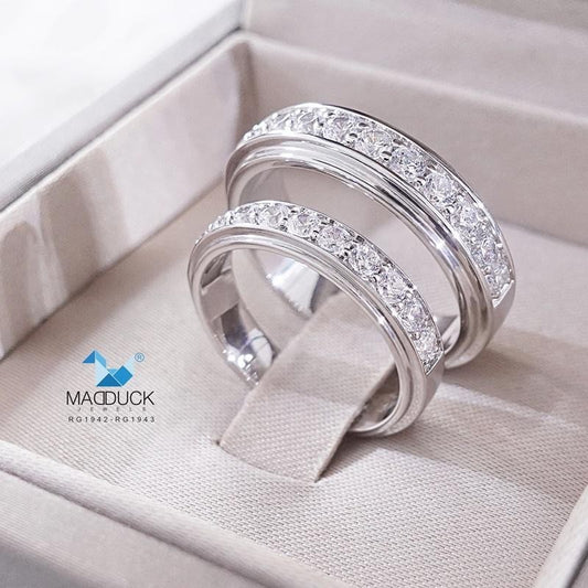 Couple ring set – CZ in 925 silver by Madduck Jewels