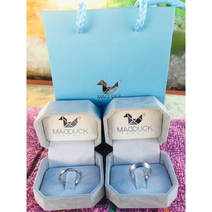 Couple ring set – CZ in 925 silver by Madduck Jewels