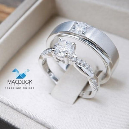 Couple ring set – CZ in 925 silver by Madduck Jewels