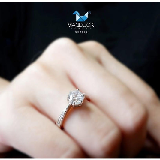 Women's ring – CZ in 9K white gold by Madduck Jewels