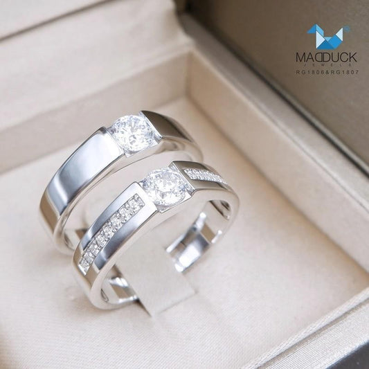 Couple ring set – CZ in 925 silver by Madduck Jewels