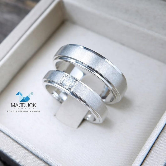 Couple ring set – CZ in 925 silver by Madduck Jewels