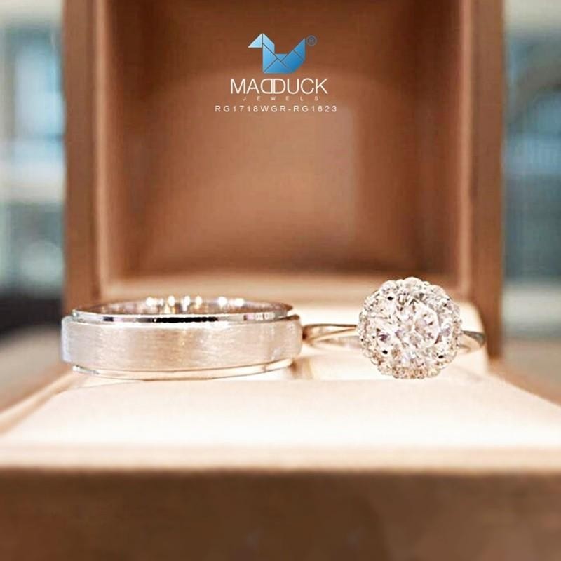 Couple ring set – CZ in 925 silver by Madduck Jewels