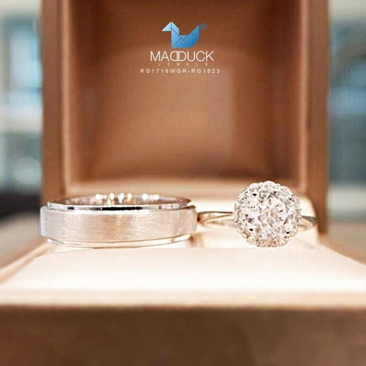 Couple ring set – CZ in 925 silver by Madduck Jewels