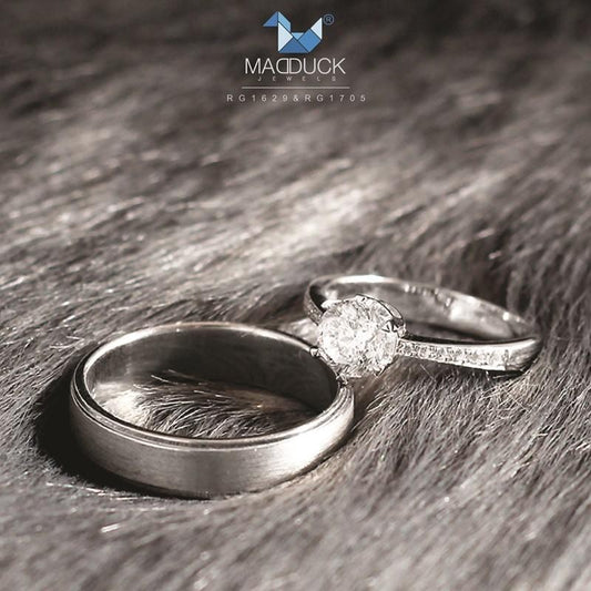 Couple ring set – CZ in 925 silver by Madduck Jewels