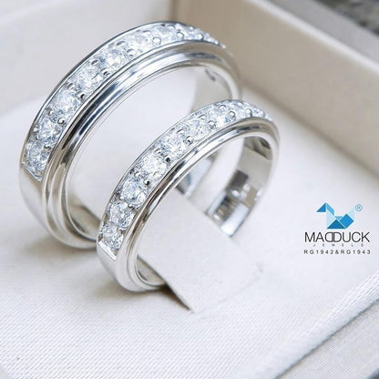 Couple ring set – CZ in 925 silver by Madduck Jewels