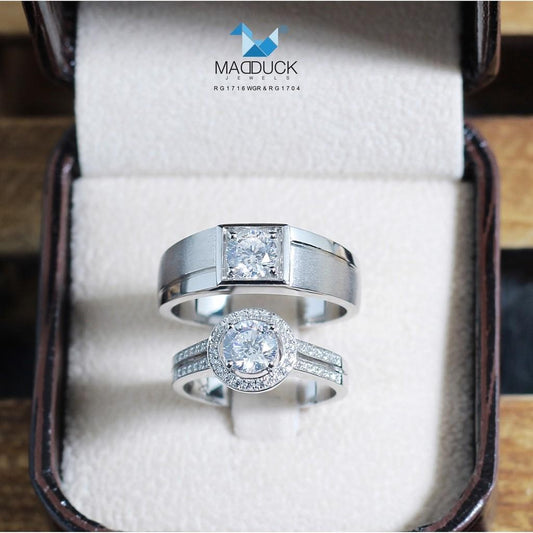 Couple ring set – CZ in 925 silver by Madduck Jewels