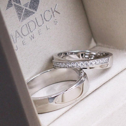 Couple ring set – CZ in 925 silver by Madduck Jewels