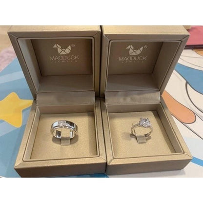 Couple ring set – CZ in 925 silver by Madduck Jewels