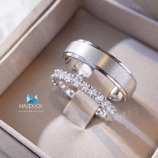 Couple ring set – CZ in 925 silver by Madduck Jewels