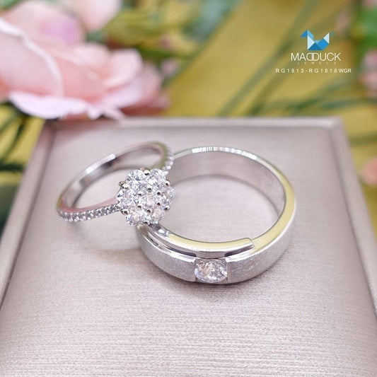 Couple ring set – CZ in 925 silver by Madduck Jewels