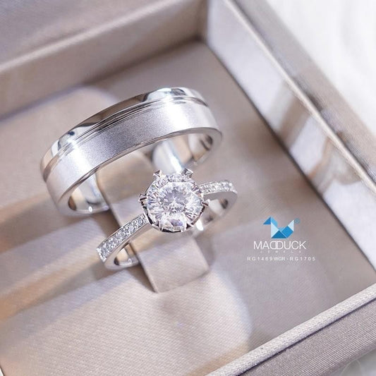 Couple ring set – CZ in 925 silver by Madduck Jewels