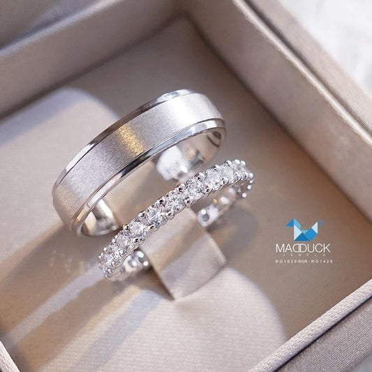 Couple ring set – CZ in 925 silver by Madduck Jewels