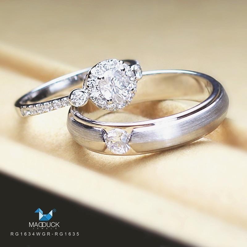 Couple ring set – CZ in 925 silver by Madduck Jewels