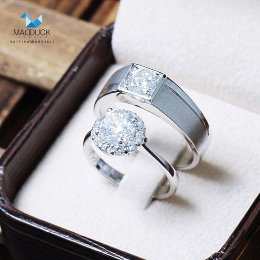 Couple ring set – CZ in 925 silver by Madduck Jewels