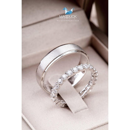 Couple ring set – CZ in 925 silver by Madduck Jewels