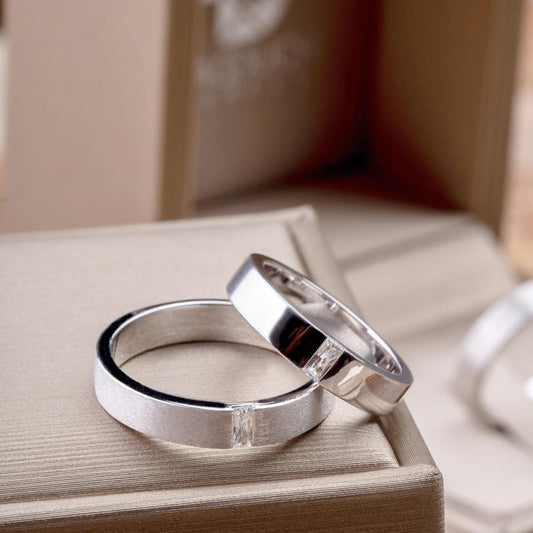 Couple ring set – CZ in 925 silver by Madduck Jewels