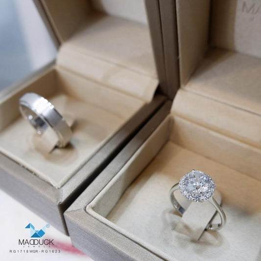 Couple ring set – CZ in 925 silver by Madduck Jewels