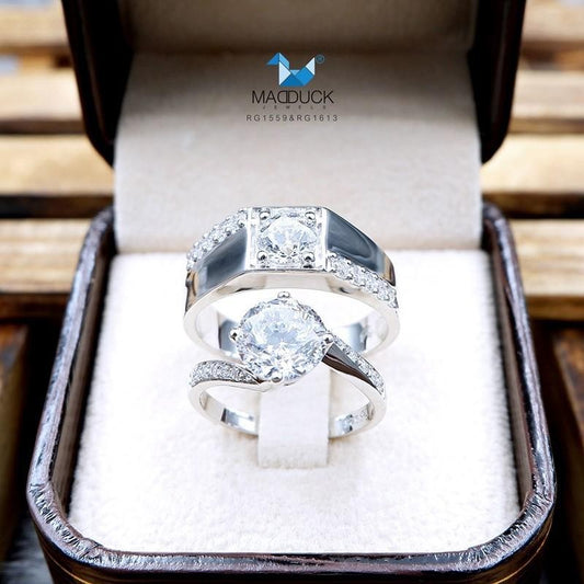 Couple ring set – CZ in 925 silver by Madduck Jewels