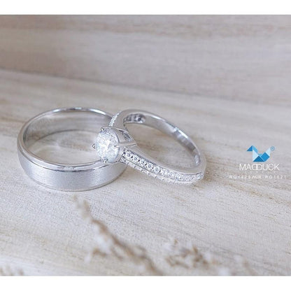 Couple ring set – CZ in 925 silver by Madduck Jewels