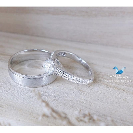 Couple ring set – CZ in 925 silver by Madduck Jewels