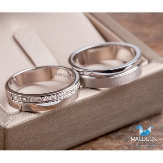 Couple ring set – CZ in 925 silver by Madduck Jewels