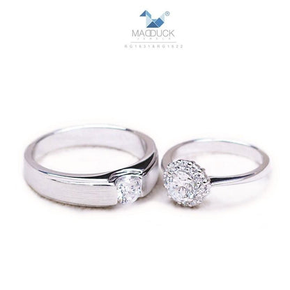 Couple ring set – CZ in 925 silver by Madduck Jewels