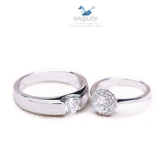 Couple ring set – CZ in 925 silver by Madduck Jewels