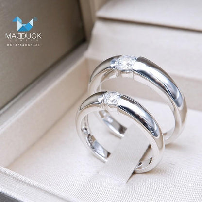 Couple ring set – CZ in 925 silver by Madduck Jewels